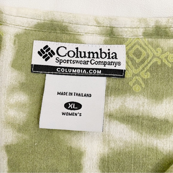 Columbia Green & White Tie Dye Pullover Tunic Top, Size XL - Picture 11 of 11